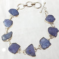 Bluekey AA-grade Antique Tanzanite Raw Gem Bracelet 250901-03 (40953607A)