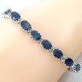 Bluekey A-grade 19cm Sapphire Raw Bracelet 250901-23 (40953629A)