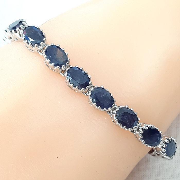 Bluekey A-grade 19cm Sapphire Raw Bracelet 250901-23 (40953629A)