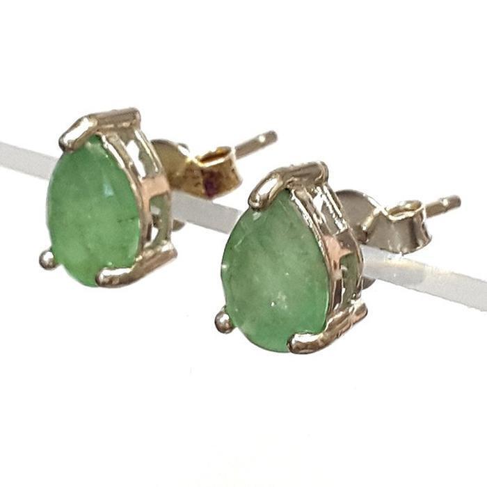 Bluekey AA-grade Green Emerald Pearl Earring 250905-19 (41219024A)