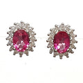 Bluekey AA-grade pink topaz rough earrings 250905-18 (41219025A)