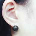 Bluekey Silver925 Freshwater Black Pearl Earring 250905-07 (41219052A)