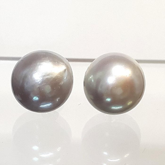 Bluekey Silver925 Gray Freshwater Pearl Earring 250905-06 (41219057A)