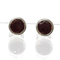 Bluekey AA Grade Mini Blood Garnet Raw Earring 250904-08 (41219085A)