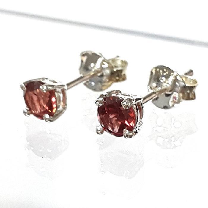 Bluekey AA-grade Mini Blood Garnet Rough Earring 250904-03 (41219090A)