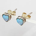 Bluekey Silver925 Heart Opal Synthetic Earring 250906-17 (41493521A)