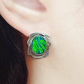Bluekey Silver925 Simple Opal Synthetic Earring 250906-20 (41493522A)