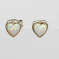 Bluekey Silver925 Heart Opal Synthetic Earring 250906-16 (41493524A)