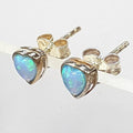 Bluekey Silver925 Heart Opal Synthetic Earring 250906-15 (41493525A)