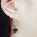 Bluekey A-grade Love Antiquity Garnet Gemstone Earings 250907-19 (41511089A)