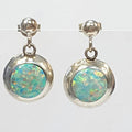 Bluekey Silver925 Simple Opal Synthetic Earring 250907-01 (41511112A)