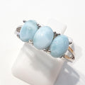 Blue K Grade AA Antique Blue Larima Raw Gemstone Ring 230902-05 (43698738A)