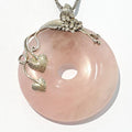 Bluekey A-grade Antique Pink Rose Quartz Raw Necklace 210430-13 (43890492A)