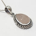 Bluekey A-grade mini pink rose quartz raw necklace 210430-12n (43890493A)