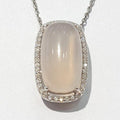 Bluekey AA-grade pink rose quartz raw necklace 210430-15n (43890530A)