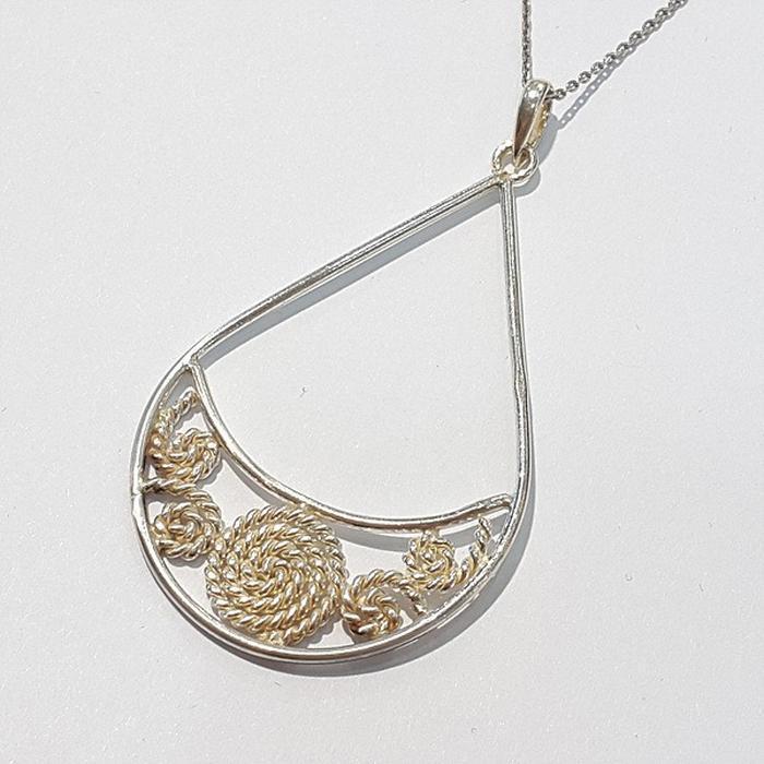 Bluekey silver925 antique sterling silver necklace 210515-06n