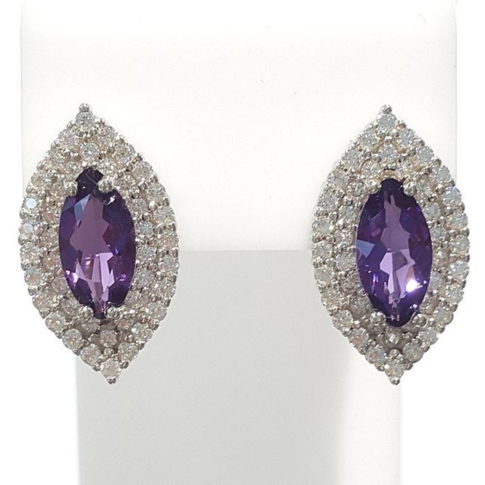 Bluekey AA-grade clip diamond earrings 210812-03n (44012767A)