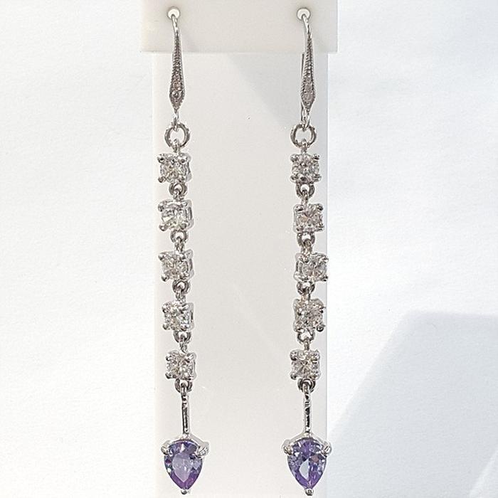 Bluekey A-grade silver 925 handcrafted synthetic stone earrings 220507-20n (44098599A)