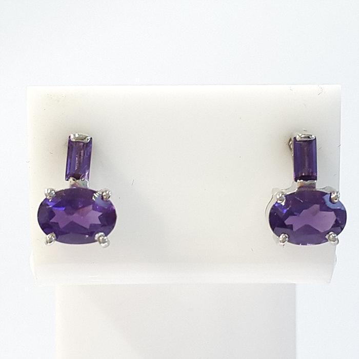 Bluekey A-class Simple Sapphire Earring 220919-05n (44098601A)