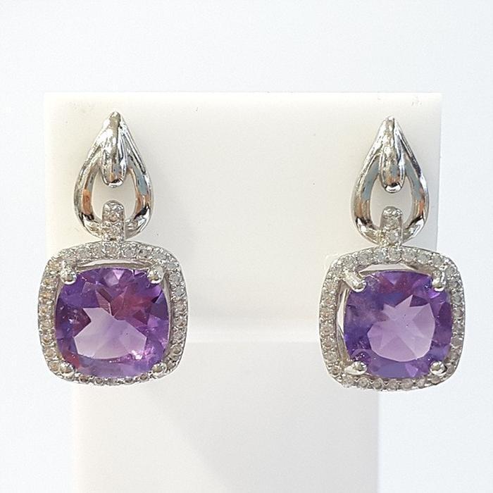 Bluekey AA-grade rectangular cz earring 220919-07n (44098603A)