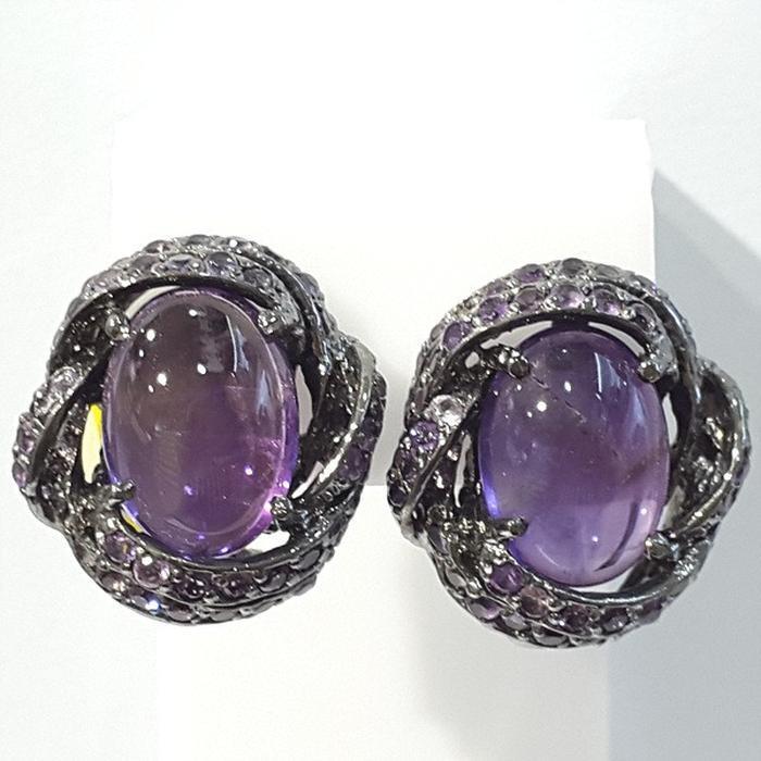Bluekey AAA Grade Workpiece Sapphire Earring 211002-12n (44098605A)