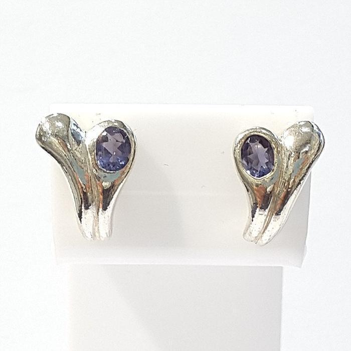 Bluekey Simple Aiolite Gem Earrings 211110-11n (44255139A)