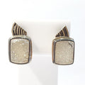 Bluekey A-rank Druzia crystal raw earring 211024-07n (44255143A)