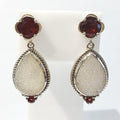 Bluekey A-grade Garnet Gemstone Earrings 211024-08n (44255144A)