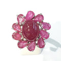 Blue Kay AA Grade Flower Red Ruby Raw Stone Ring 210907-15n 44280147A