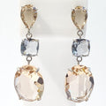 Bluekey Silver925 Amethyst Crystal Earrings (211112-19n) (46611705)