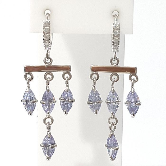 Bluekey Silver925 CZ Synthetic Earrings 211004-01n (46611711)