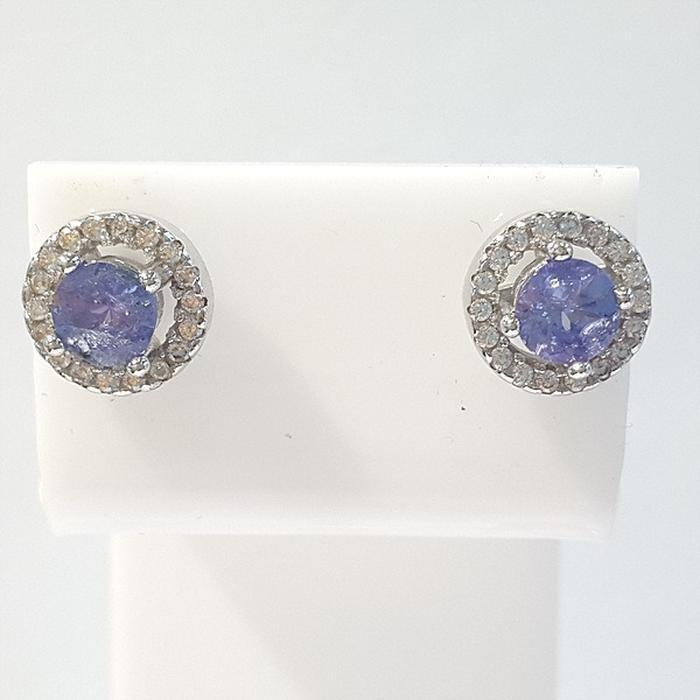 Bluekey A-rank Antique Tanzanite Rough Earring 211137-08n (46762543)