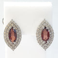 Bluekey AA-grade Red Garnet Rough Earrings 211137-05n (46762545)