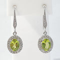 Bluekey AA-grade Green Peridot Gem Earrings 211136-17n (46762546)