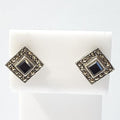 Bluekey A Simple Black Onyx Gem Earrings 211135-03n (46762547)