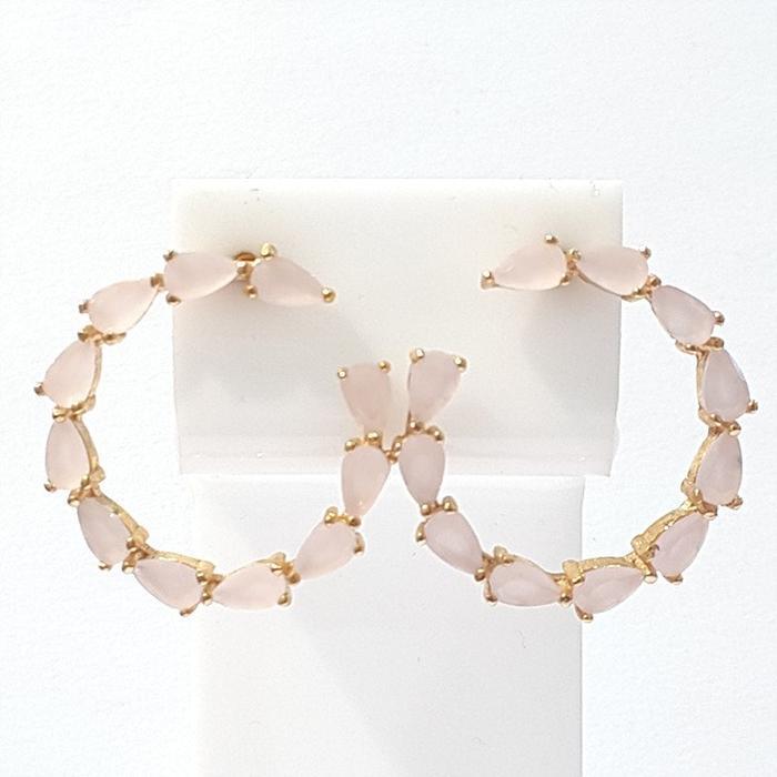 Bluekey AASilver925 Rose Quartz Synthetic Earring 211133-05n (46762550)
