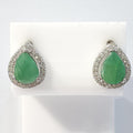 Bluekey Silver925 Emerald Pearl Earrings 211212-03n (46776425)