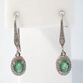 Bluekey A-grade Green Emerald Gem Earrings 211212-05n (46776427)