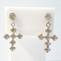 Blue K] Silver 925 Crystal Earrings 211212-10 Crossn (48196909)