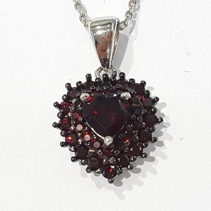 Bluekey A-grade Red Garnet Rough Necklace 210512-19n (48231338)