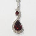 BlueKe AA-grade Red Garnet rough necklace 210512-18n (48231339)