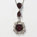 Bluekey AA Grade Long Red Garnet Rough Necklace 210512-17n (48231341)