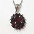 Bluekey A-rank red garnet rough necklace 210512-16n (48231343)
