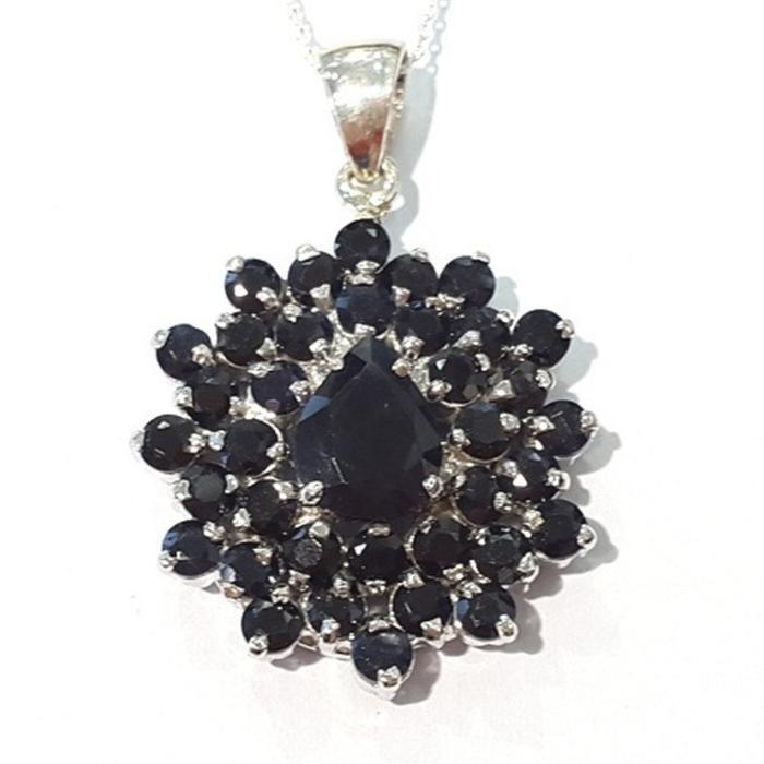 Bluekey A-grade Sapphire Rough Necklace 210701-01n (48356181)