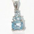 BlueK AA grade blue topaz rough stone necklace210806-11n (50172465)