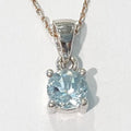 Bluekay A-grade simple blue topaz raw stone necklace210806-01n (50172468)