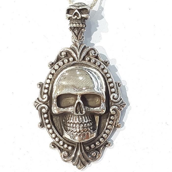 Bluekey silver925 sterling silver pendant 210909-08 skull (7484982A)