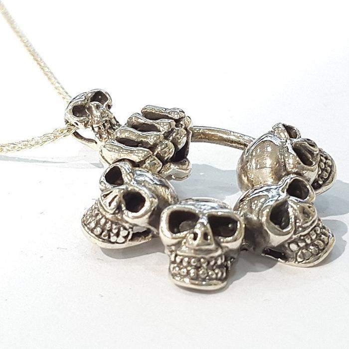 Bluekey silver925 sterling silver pendant 210909-09 skull (7484984A)