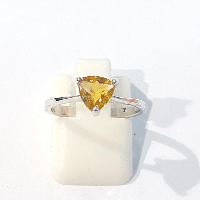 Blue K Yellow Quartz Citrine Gemstone Ring 220101-14 November Birthstone 7979471A
