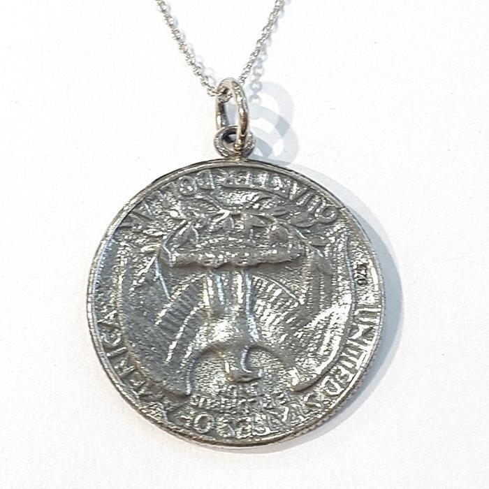 Bluekey silver 8014497A coin pendant 220108-04